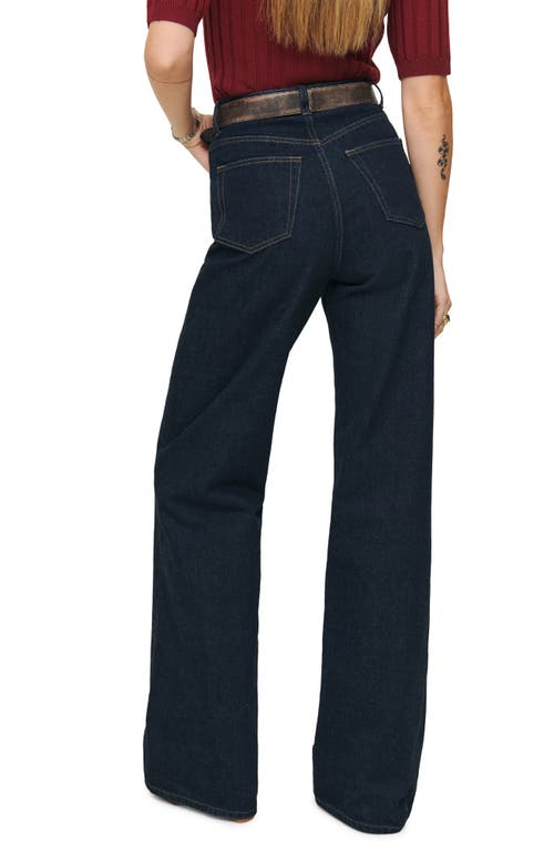 Shop Reformation Cary Slouchy High Rise Wide Leg Jeans In Ondine