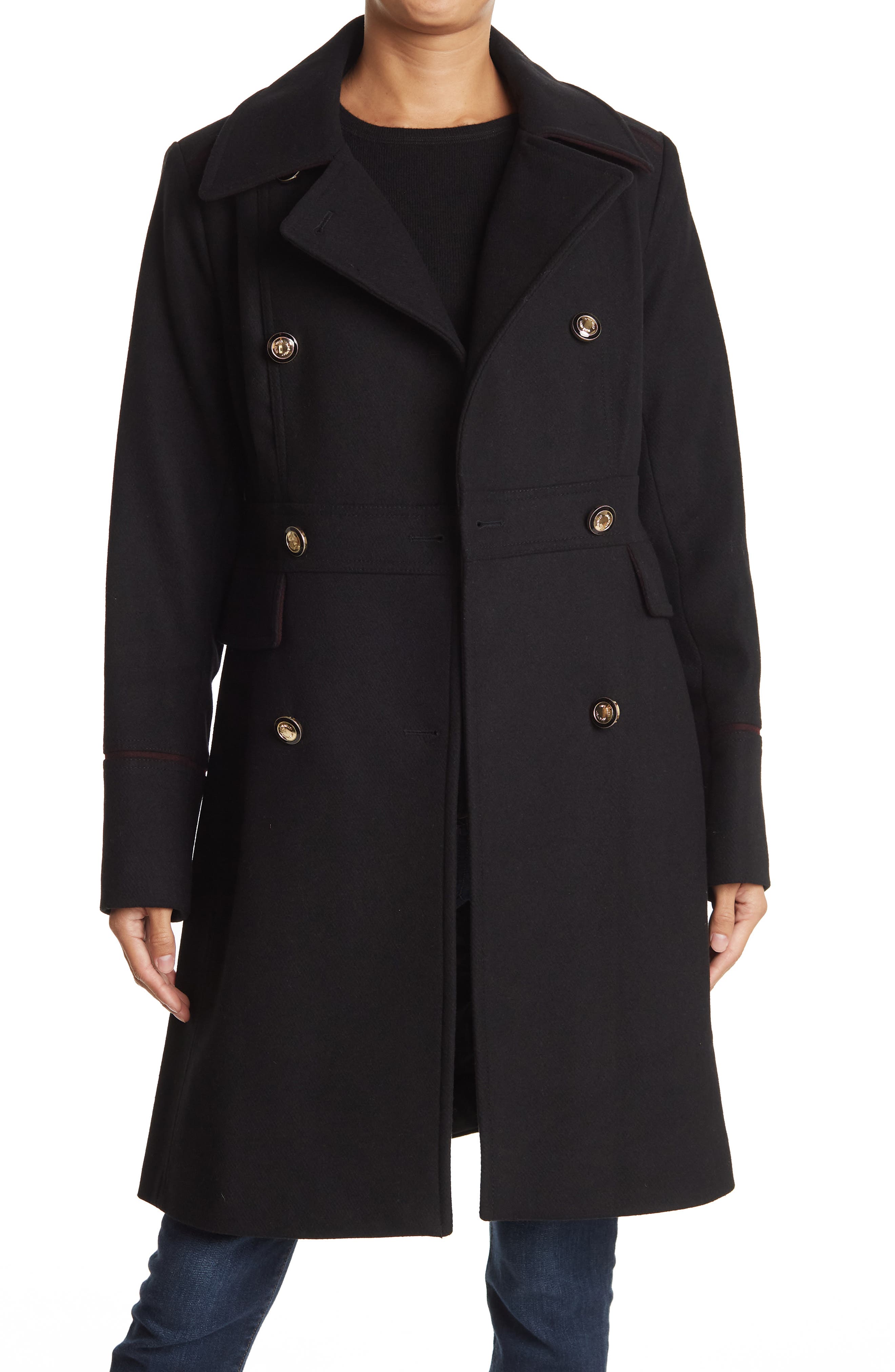 Military double breasted wool coat Clearance