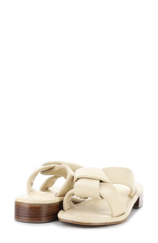 Shop Bos. & Co. Knick Slide Sandal In Cream Nappa