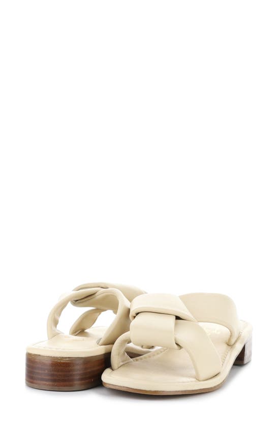 Bos. & Co. Knick Slide Sandal In Cream Nappa