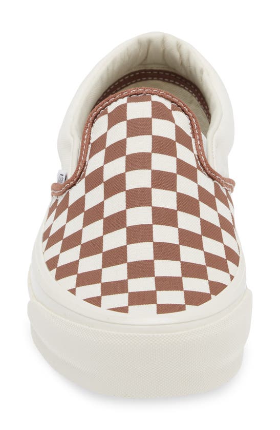 Shop Vans Reissue 98 Slip-on Sneaker In Lx Checkerboard Coffee