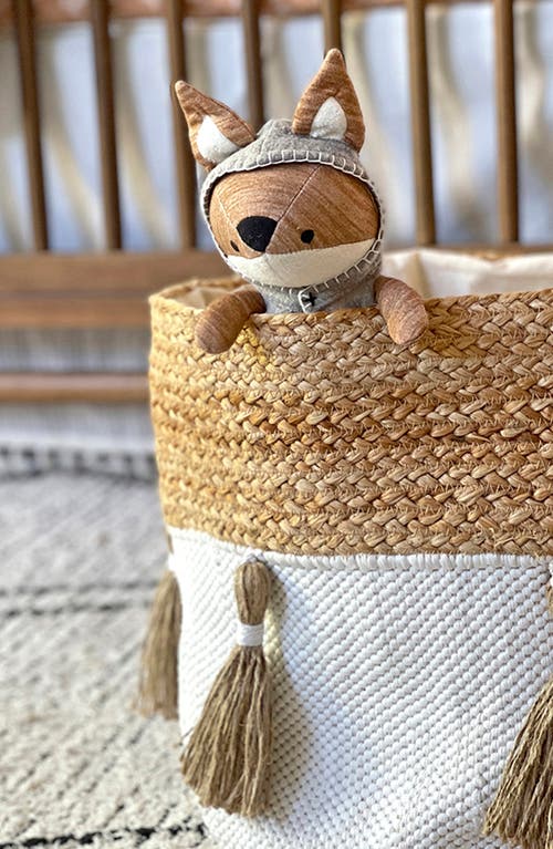 Crane Baby Plush Cotton Stuffed Animal In Brown