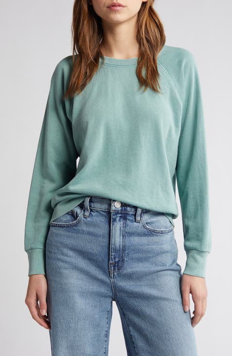 Calvin Klein Ladies' Crew Neck Sweatshirt and Jogger Set 2-Piece, Green  Large