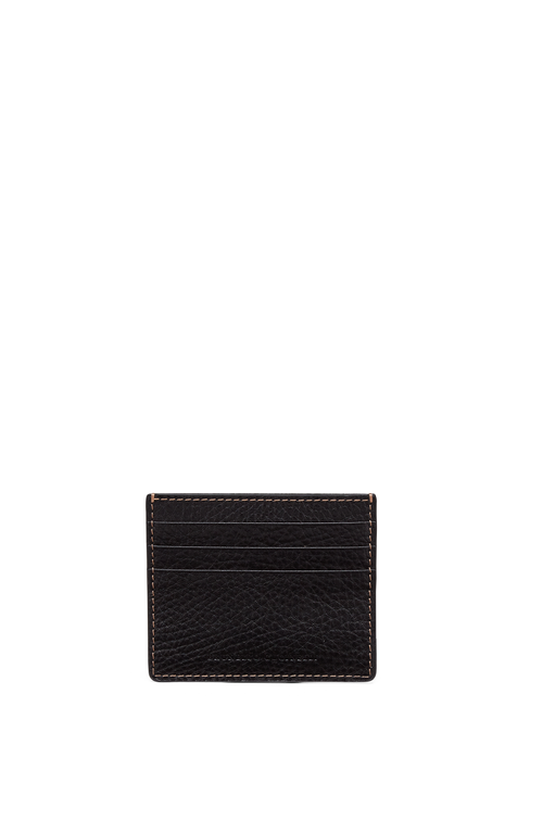 Shop Brunello Cucinelli Grained Calfskin Mini Card Case In Black