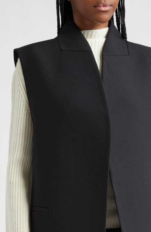 ROHE RÓHE OPEN FRONT WOOL BLEND VEST 