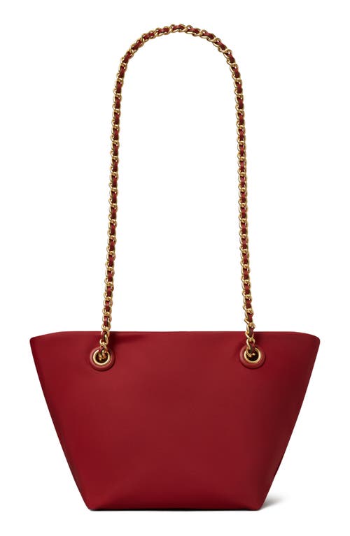 Shop Tory Burch Small Ella Chain Convertible Crossbody Bag In Ruby