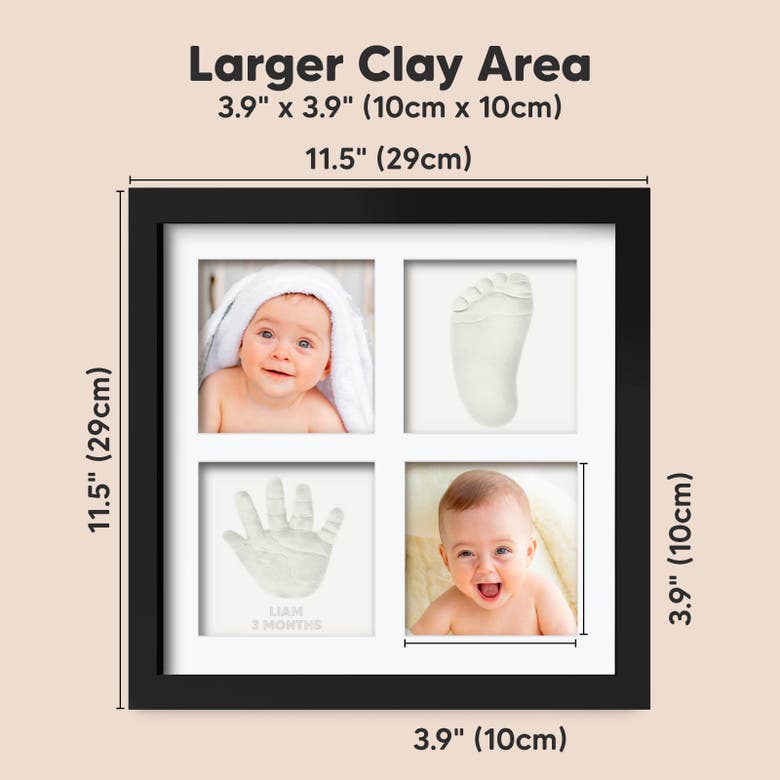Shop Keababies Ever Baby Hand & Footprint Keepsake Frame In Onyx Black