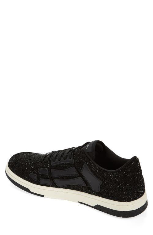 Shop Amiri Skeleton Crystal Low Top Sneaker In Black