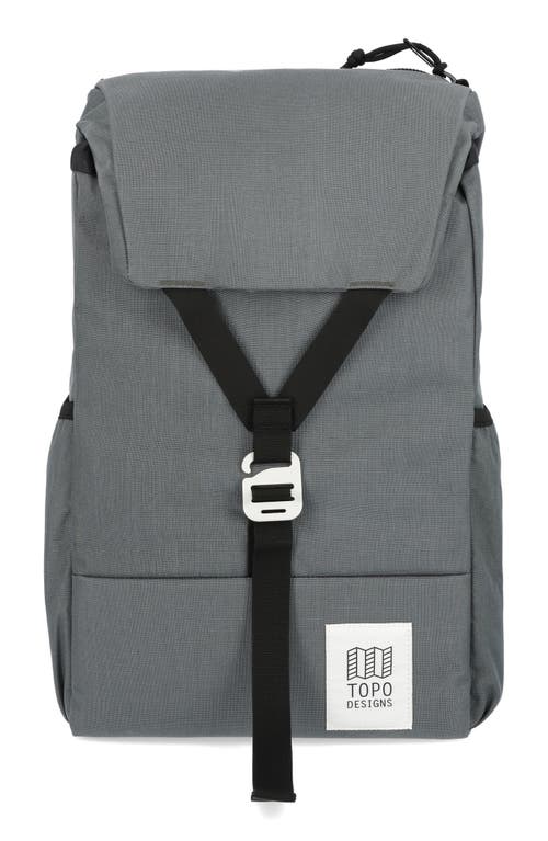 Topo Designs Y-Pack Water Repellent Backpack in Charcoal/Charcoal