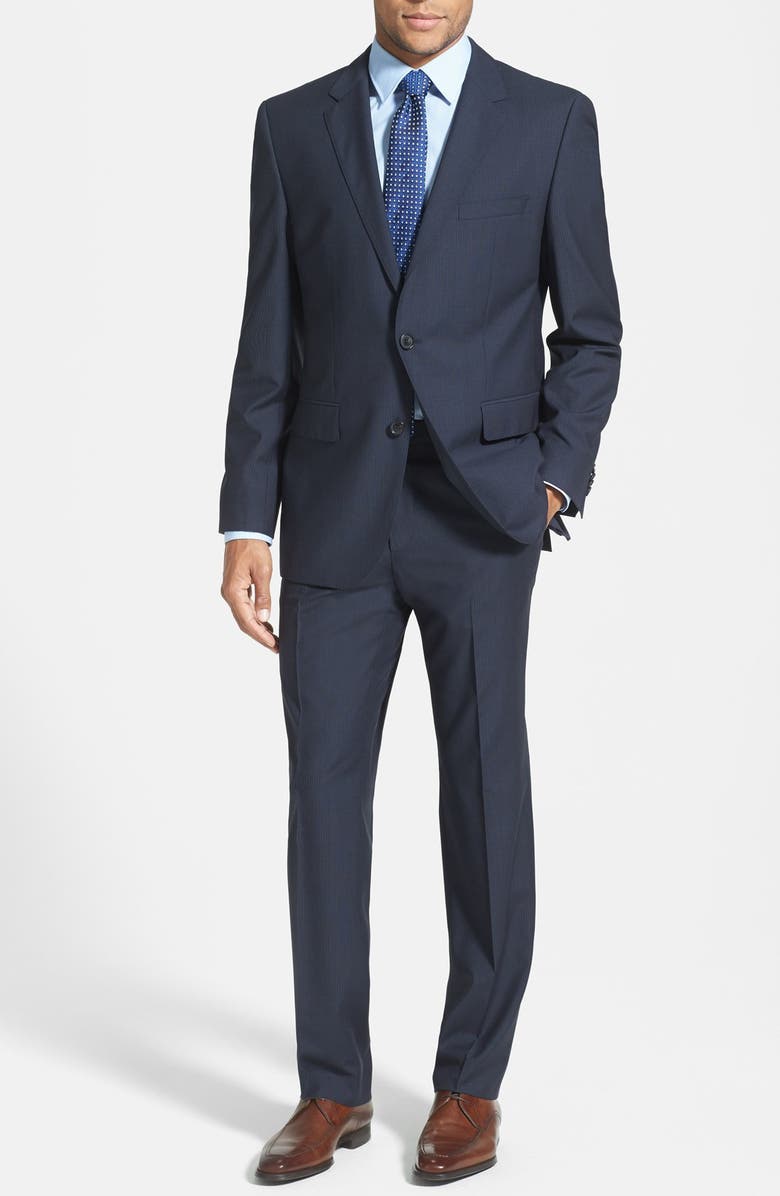 BOSS HUGO BOSS 'James/Sharp' Trim Fit Navy Stripe Wool Suit (Online ...