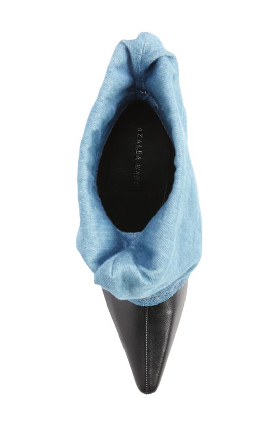 Azalea Wang Tilupa Foldover Cuff Bootie In Blue