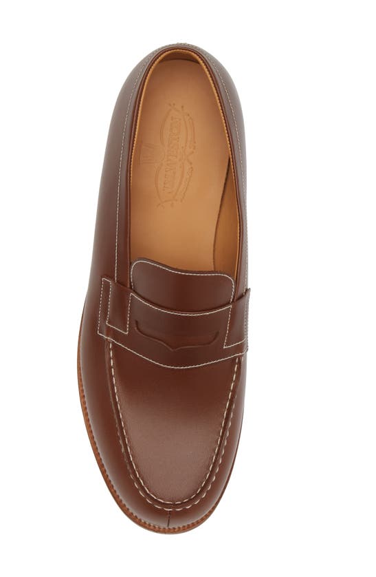 Shop Jm Weston 180 Penny Loafer In Brown