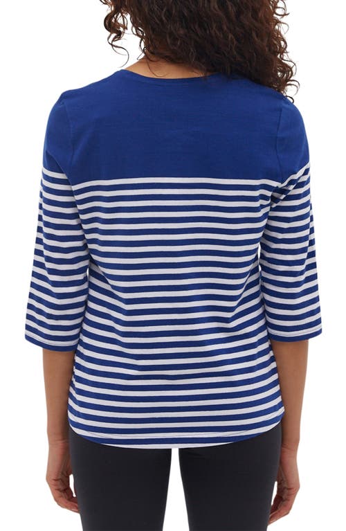 Shop Bench . Arian Stripe T-shirt In Cobalt Blue