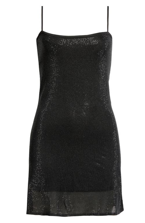 Shop Alexander Wang Clear Beaded Minidress In Black