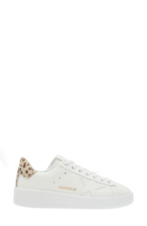 Shop Golden Goose Purestar Sneaker In White/leopard