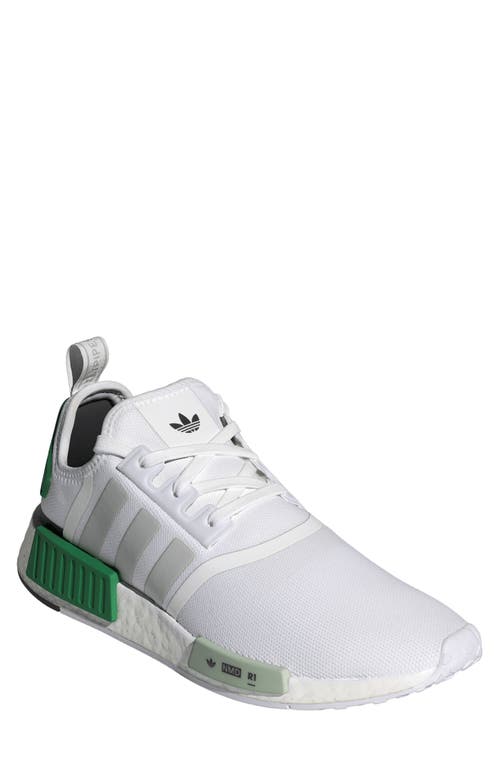 Adidas Originals Adidas Nmd R1 Primeblue Sneaker In Ftwr White/grey One/green