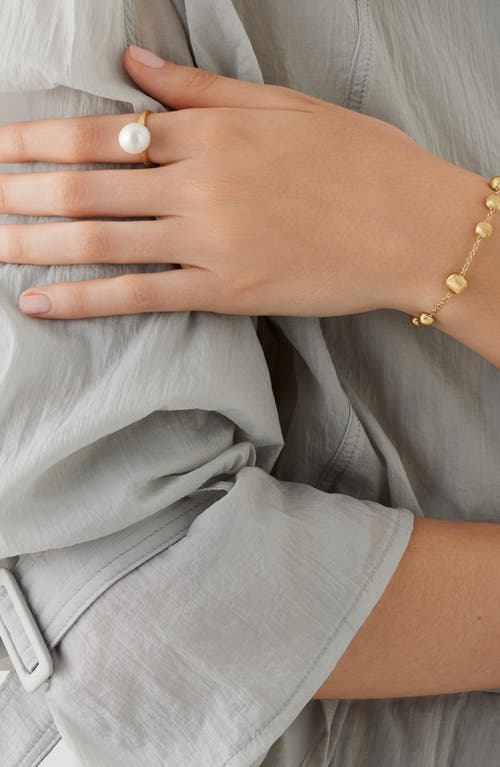 Shop Marco Bicego Bead Station Bracelet In 18k Yellow Gold