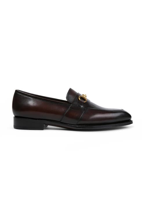 Shop Anthony Veer Verona Bit Loafer In Antique Dark Brown