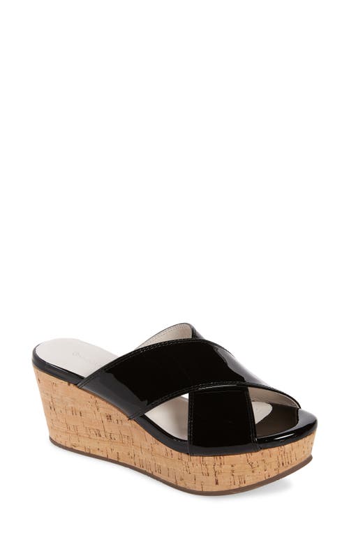 Chocolat Blu Crisscross Wedge Slide Sandal Patent at Nordstrom,