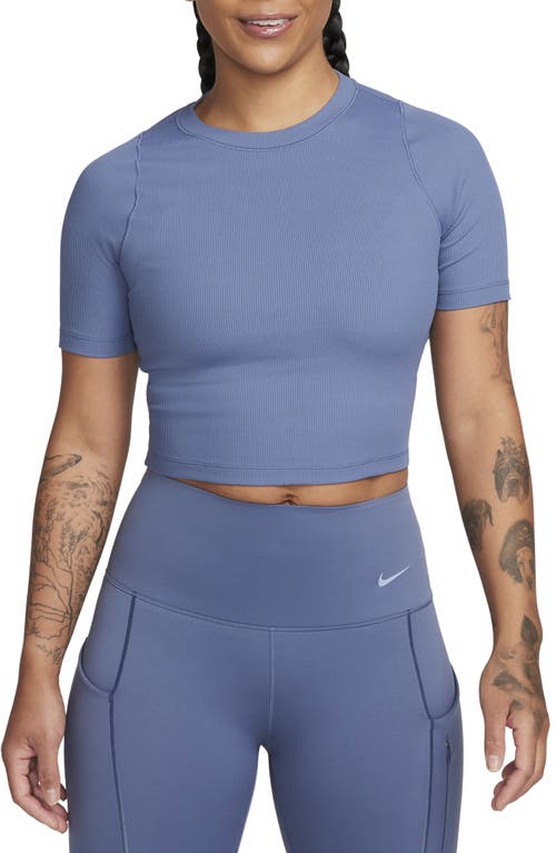 Nike Essential Rib Crop T-shirt In Blue