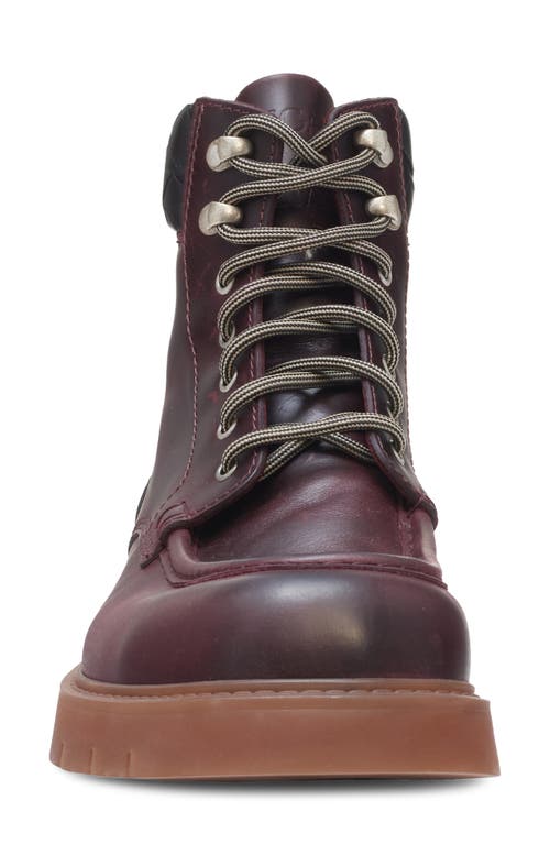 Shop Bottega Veneta Haddock Lug Sole Lace-up Boot In Jam/rubber