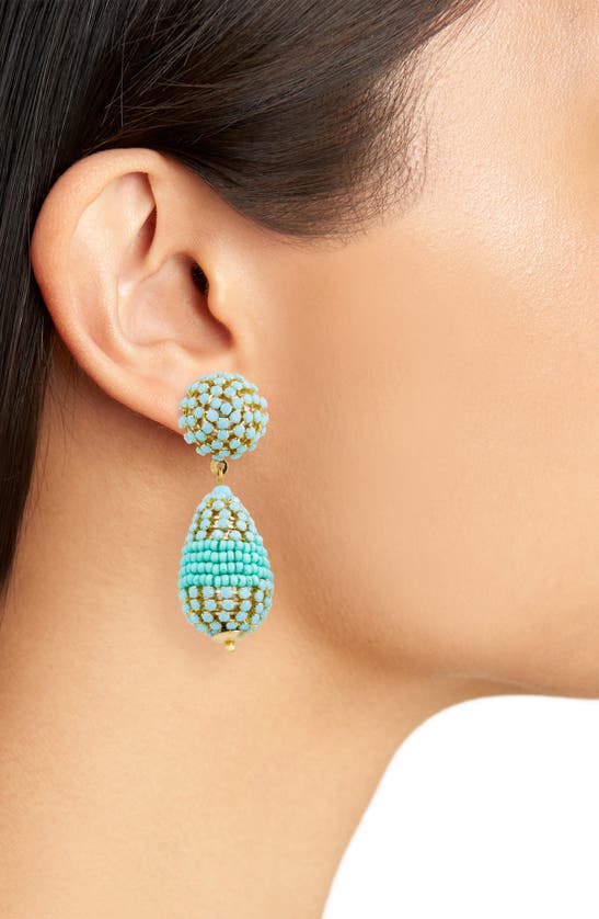 Shop Area Stars Beaded Drop Earrings In Turquoise