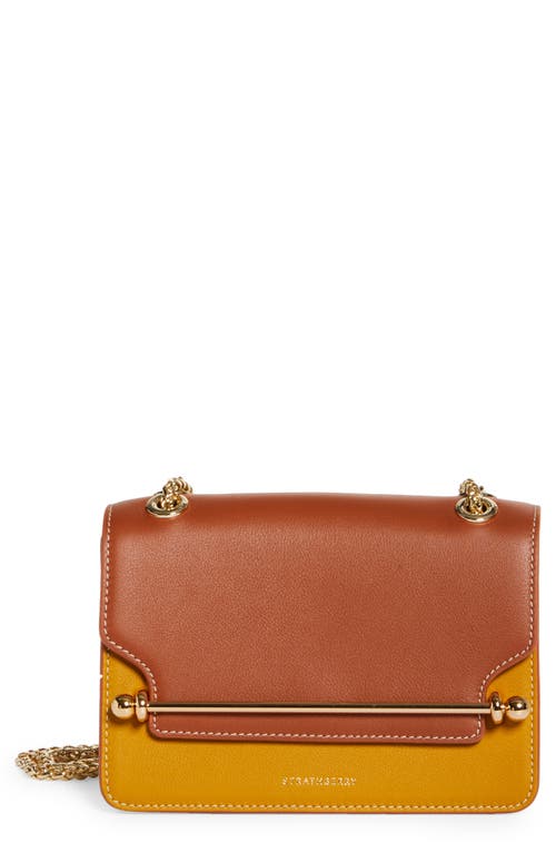 Strathberry East/West Mini Leather Shoulder Bag - Orange Shoulder
