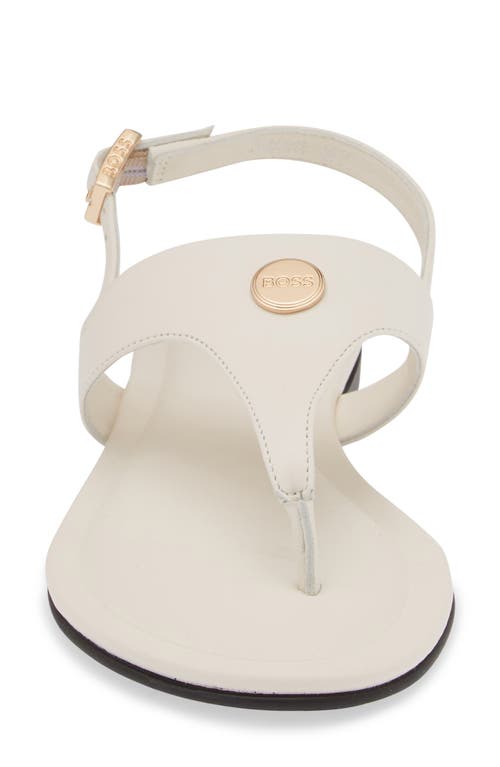 Hugo Boss Boss Millie Slingback Sandal In Open White