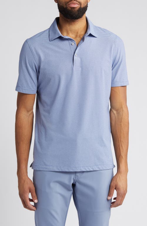 Scott Barber Pinstripe Technical Jersey Polo Regal at Nordstrom,