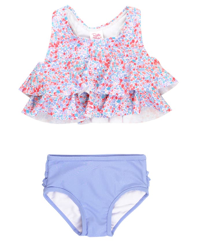 Shop Rufflebutts Toddler Girls Flounce Bikini In Sparkle Shimmer On