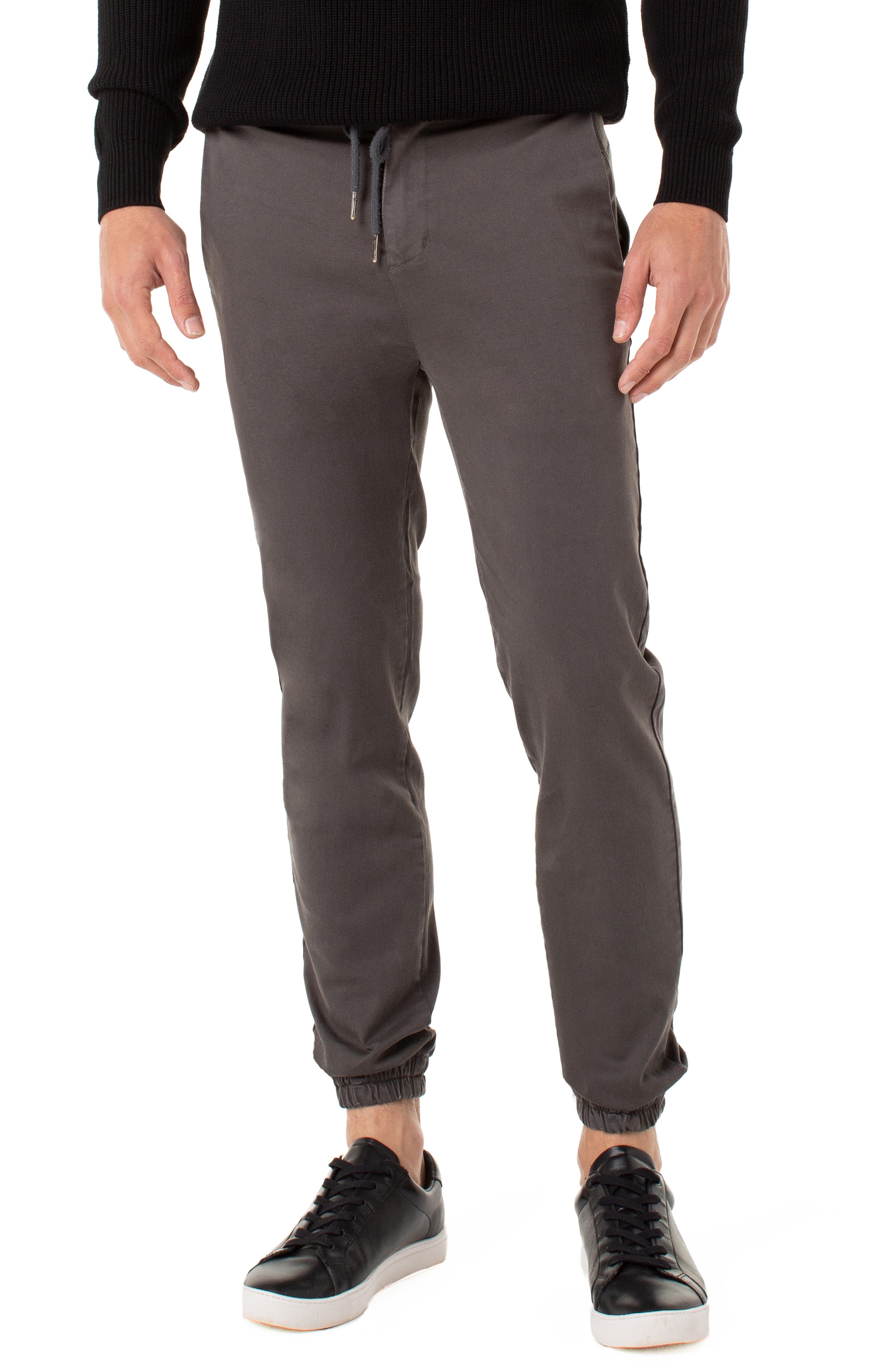 drawstring joggers in twill