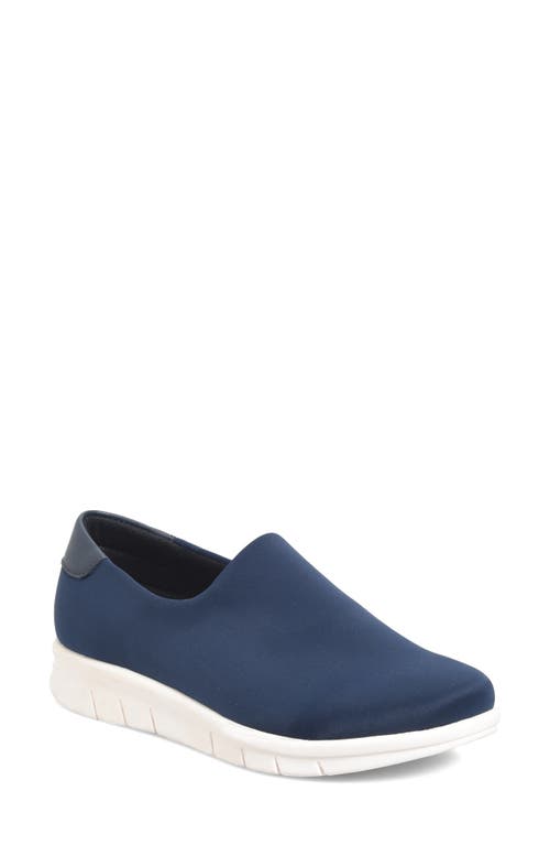 Cate Wedge Slip-On Sneaker - Multiple Widths Available in Navy Fabric