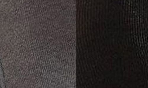 Memoi Assorted 2-pack Flat Knit Tights In Black/dark Gray