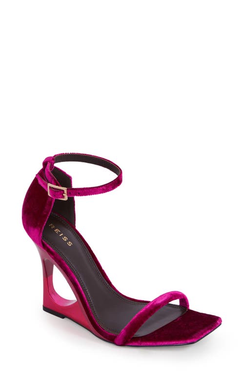 Cora Ankle Strap Wedge Sandal in Pink