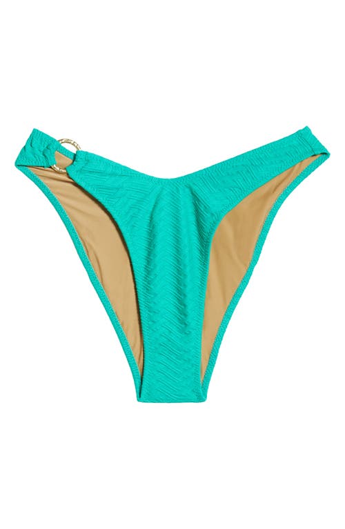 YELLOW THE LABEL Briar Textured Bikini Bottoms in Jade