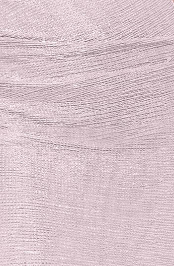 Metallic Ruffle Off the Shoulder Gown