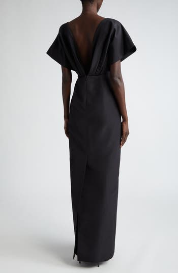 Carolina herrera aubrey silk faille column gown best sale