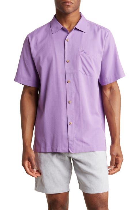 Coastal Breeze Silk Blend Button-Up Shirt