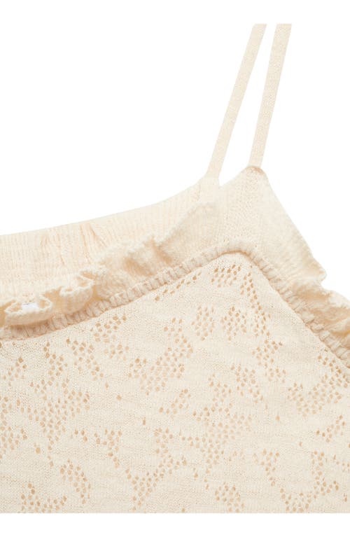 Mango Lace Maxi Slipdress In Ecru
