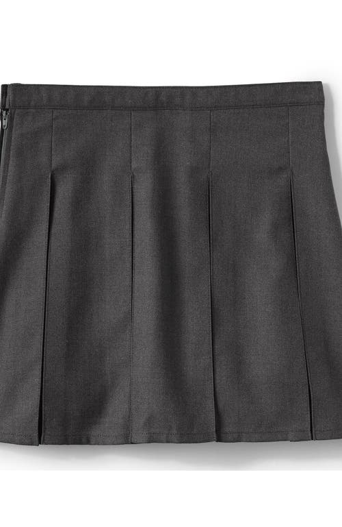 LANDS' END LANDS' END SCHOOL UNIFORM GIRLS SOLID BOX PLEAT SKIRT TOP OF KNEE