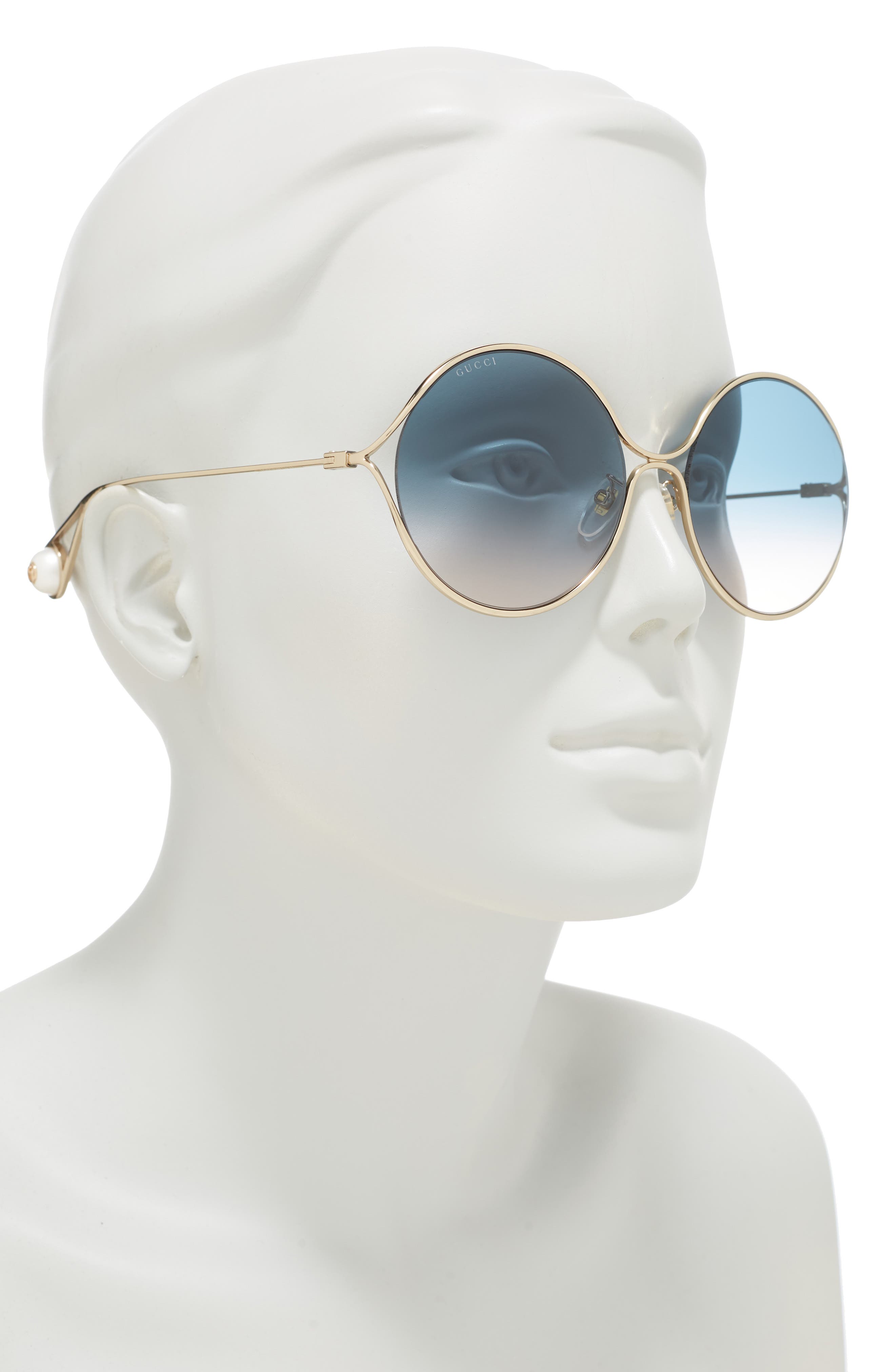 gucci 54mm round sunglasses