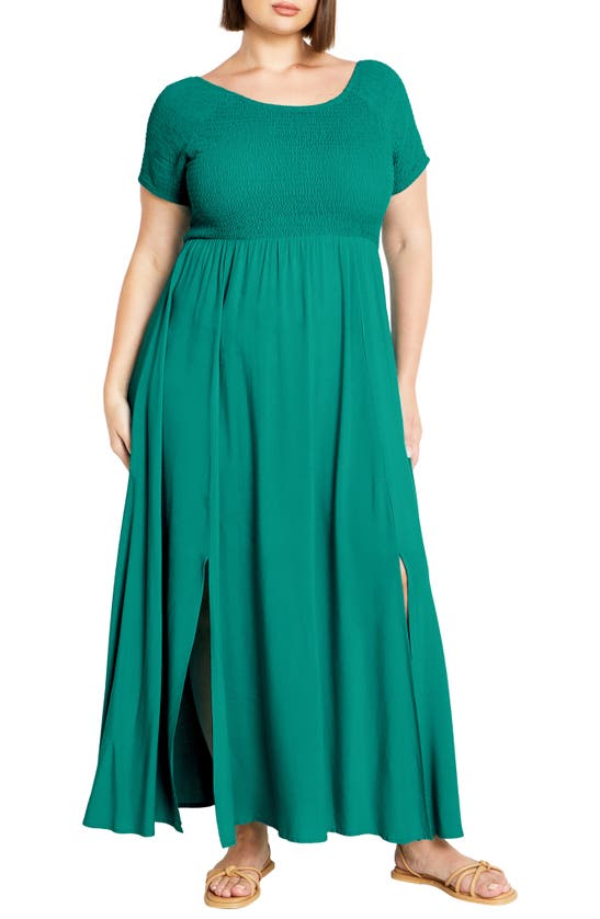 City Chic Caelynn Maxi Dress In Turquoise