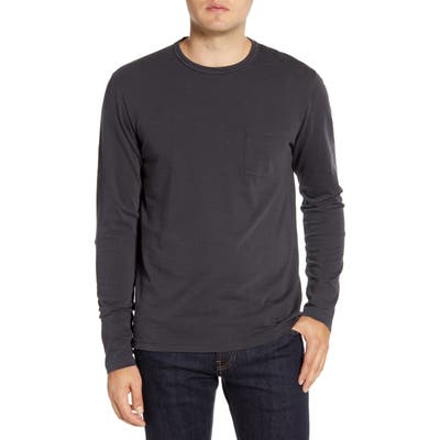 Faherty Long Sleeve Pocket T-Shirt, Black