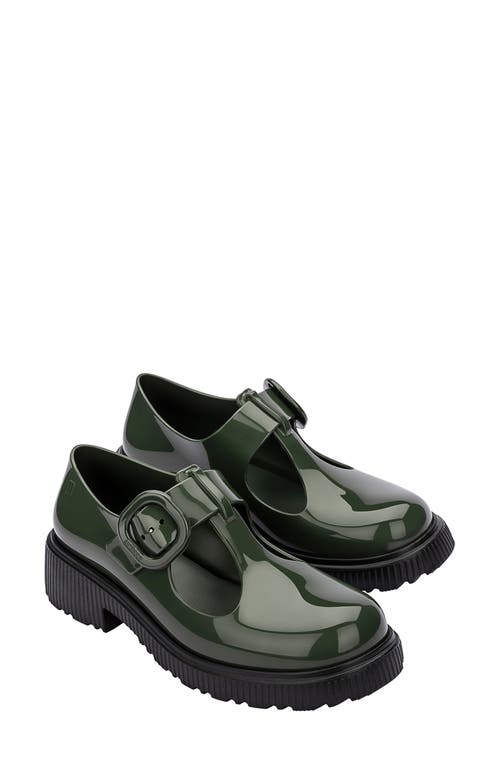 Melissa Jackie Jelly Mary Jane Shoe In Black/green, Women's At Urban Outfitters In Black/green