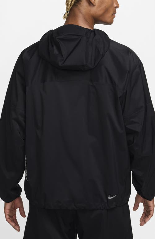 Shop Nike Acg Trail Snacks Storm-fit Adv Quarter Zip Pullover In Black/reflective Silver