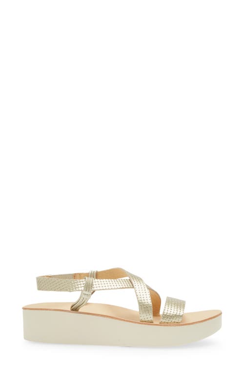 Shop Olukai Onohi Strappy Platform Sandal In Bubbly/white Sand