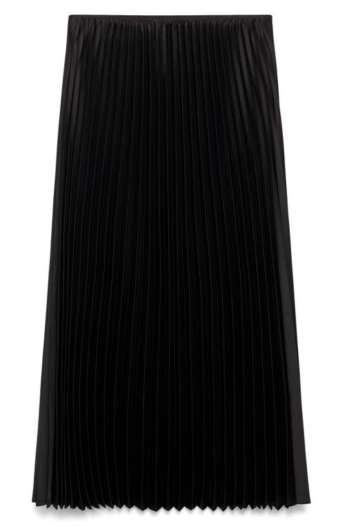 Shop Mango Pleated Maxi Skirt In Black