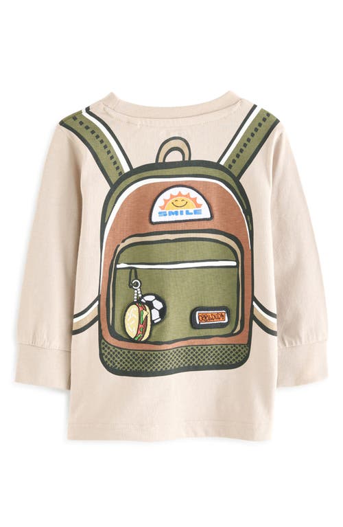 NEXT NEXT KIDS' RUCKSACK LONG SLEEVE COTTON GRAPHIC T-SHIRT 