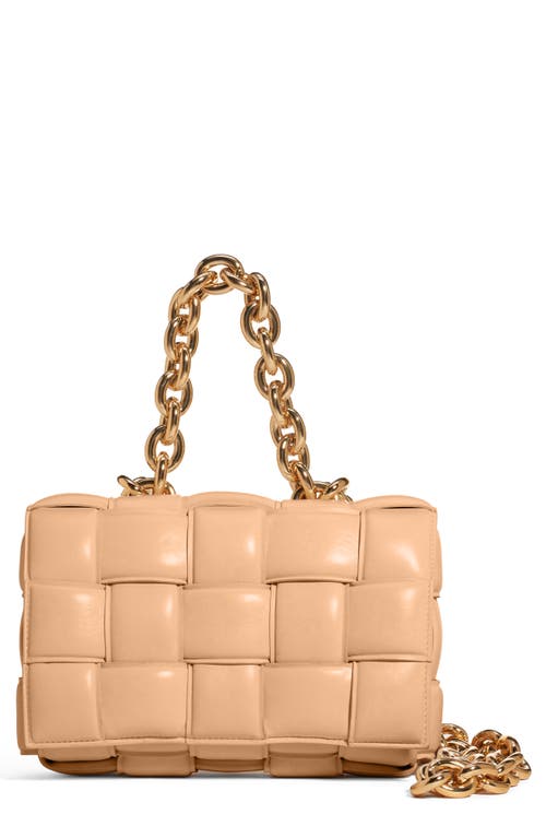 Shop Bottega Veneta The Chain Cassette Bag In Almond/gold