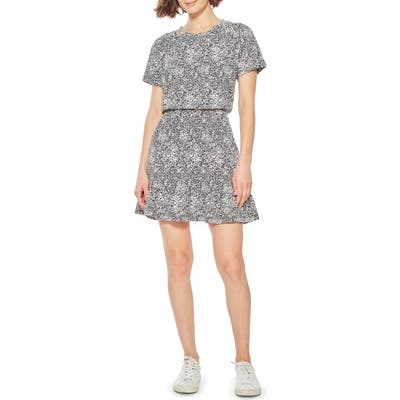 Parker Burke Crackle Print Minidress, Blue